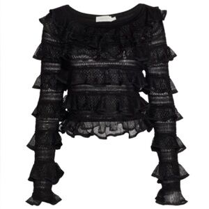 Zimmermann Ruffled Long Sleeve Top size S